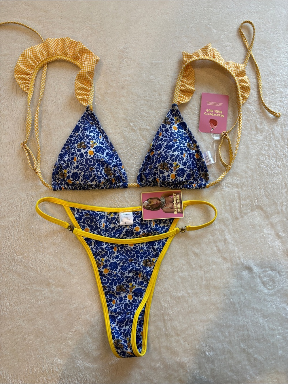 Strawberry Milk Mob Large Bikini (Top and Bottom)